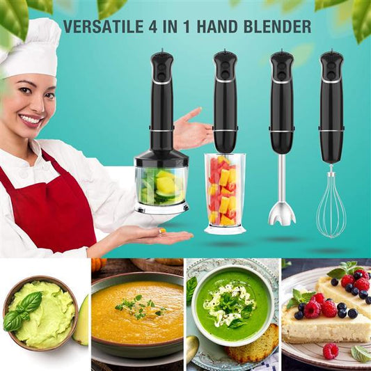 KOIOS 4-in-1 hand blender - Smart Electric Hand Immersion Blender - Blender with 12-Speed Stick