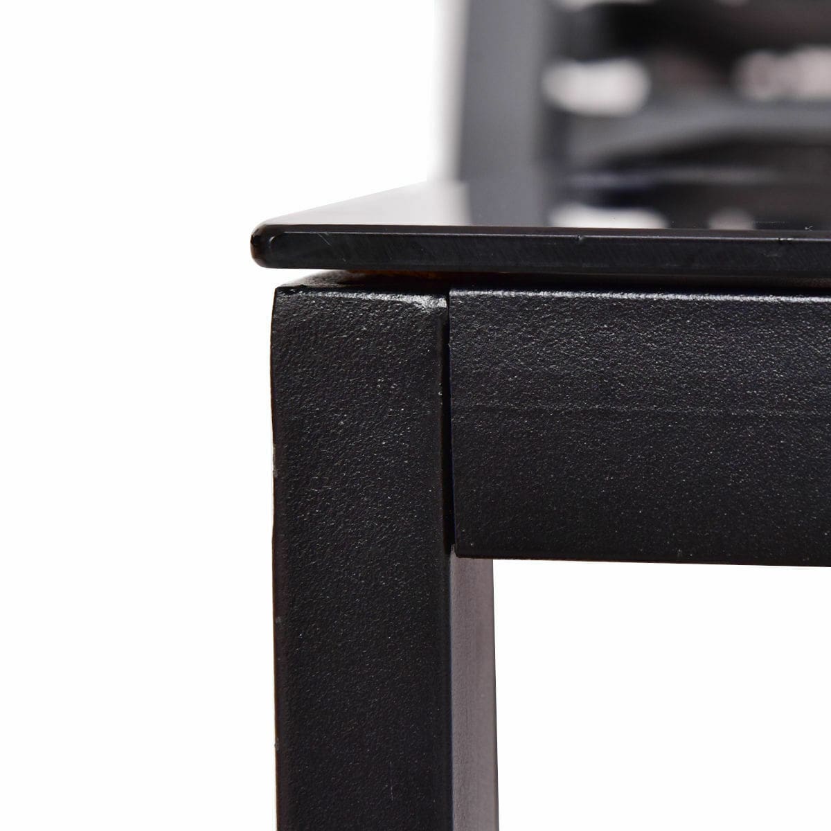 Patio Furniture Set - Coffee Table Steel Frame - Deck Furniture Set - Black, Steel, 4 Piece