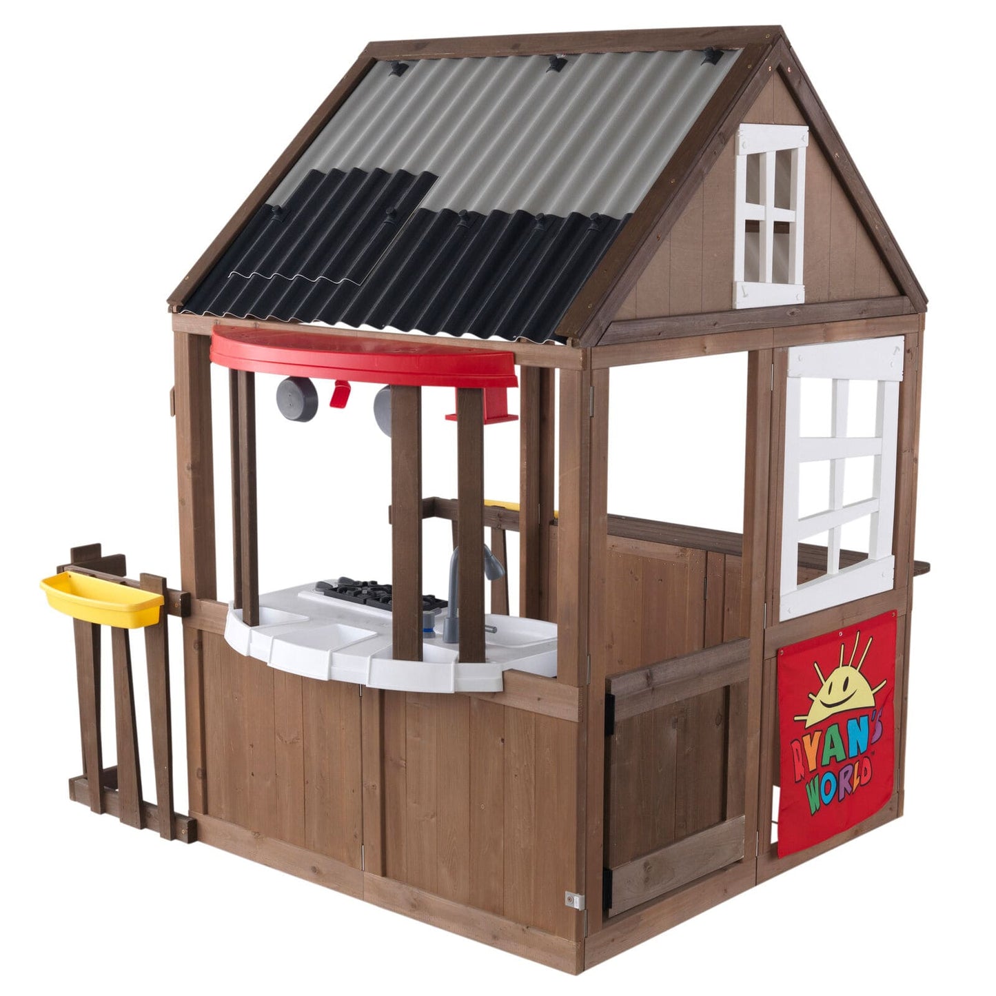 Kids Outdoor Playhouse - Children's Wooden Playhouse - Outdoor Playhouse for Kids - Clubhouse, Toddlers, Children
