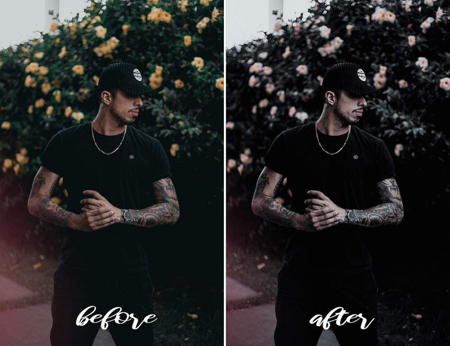 5 Set Lightroom Presets Mobile Desktop - Black Mood Preset - Caramel Preset - Coffee Preset - Minimal Preset - Mint Preset