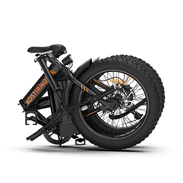 AOSTIRMOTOR Folding Electric Bicycle - 500W Motor Folding Bicycle - 20" Electric Bicycle Fat Tire With 36V/13Ah Li-Battery