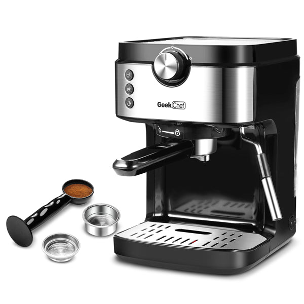 Espresso Machine - 20 Bar Coffee Machine With Foaming Milk Frother Wand - High Performance Coffee Maker For Espresso Cappuccino
