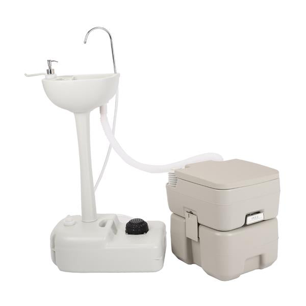 Portable Hand Sink with Portable Toilet - Removable Outdoor Hand Sink - Portable Removable Toilet - Hand Washing Station