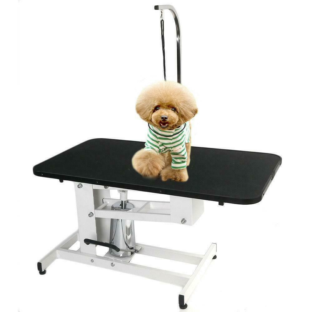 Hydraulic Dog Grooming Table - Heavy Duty - Pet Dog Grooming Table - Grooming Table for Large Dogs with Clamp/Arm