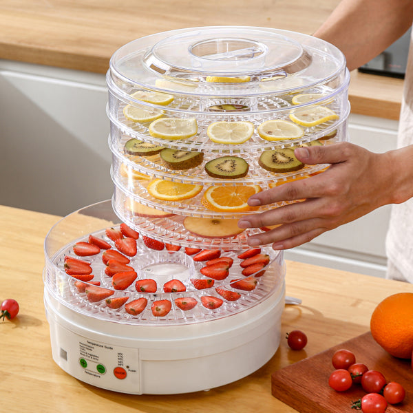 5 Food Dehydrator -11.4-Inch Transparent Trays - Adjustable Temperature Control - Create Dried Snacks for The Family