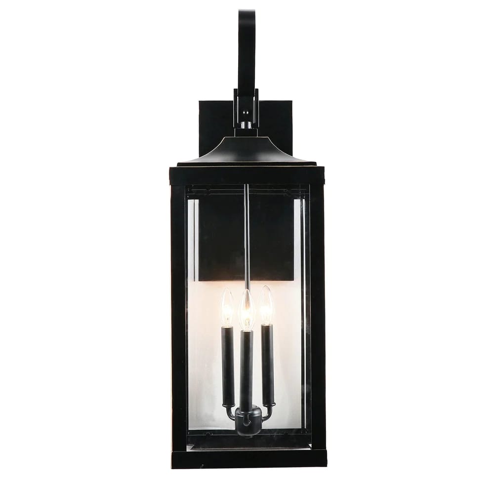 3 Light Dimmable Outdoor Wall Lantern — Imperial Black