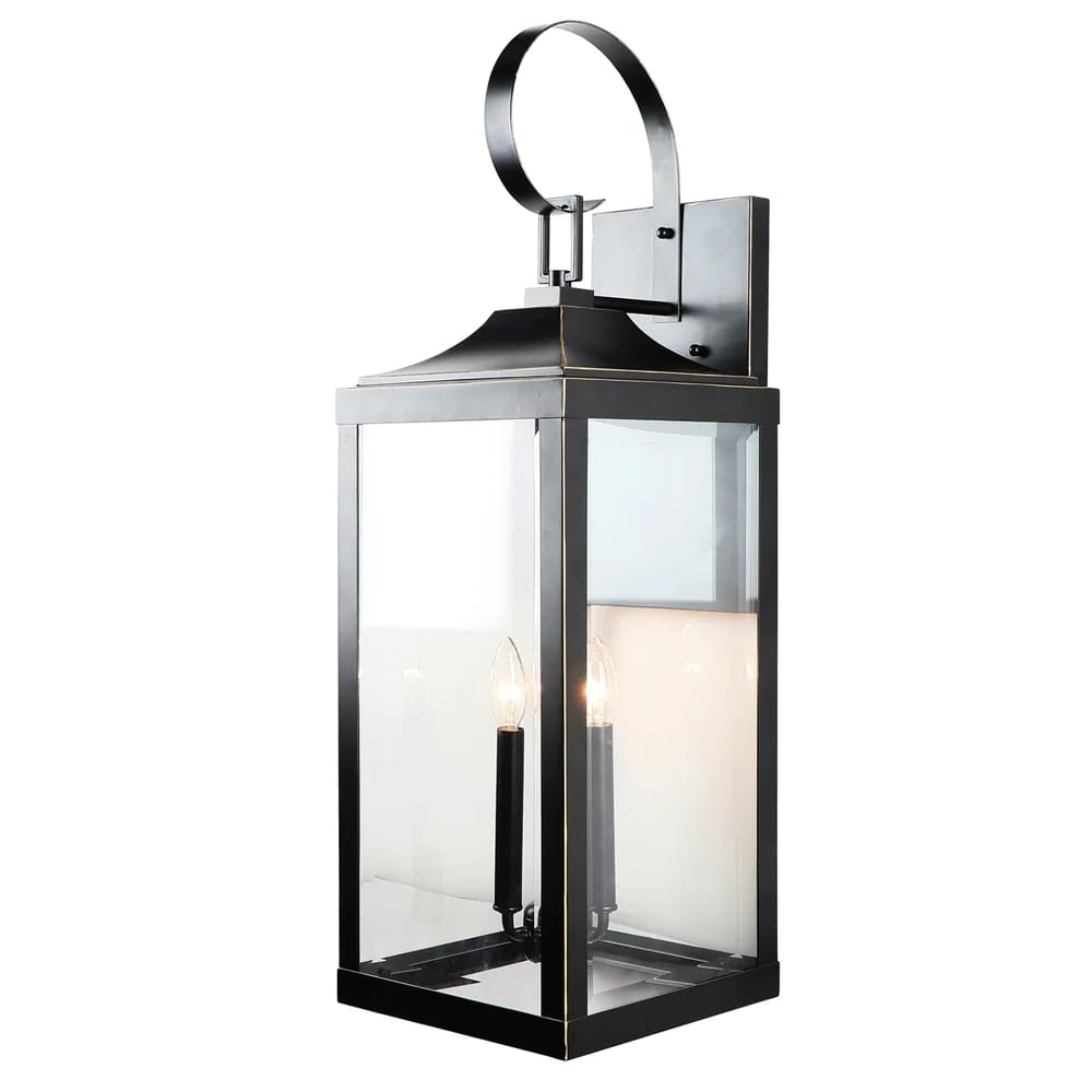 3 Light Dimmable Outdoor Wall Lantern — Imperial Black