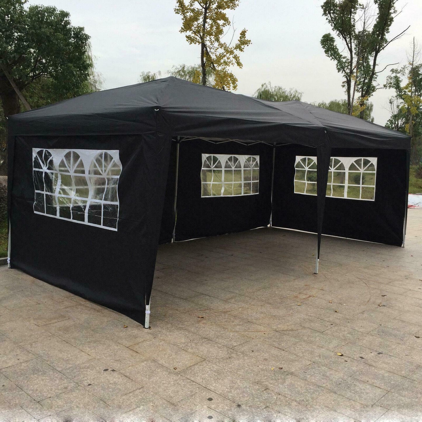 10'x 20' Outdoor Tent - Ez Pop Up Wedding Party Tent - Gazebo Canopy Tent - Marquee Tent 6 Walls