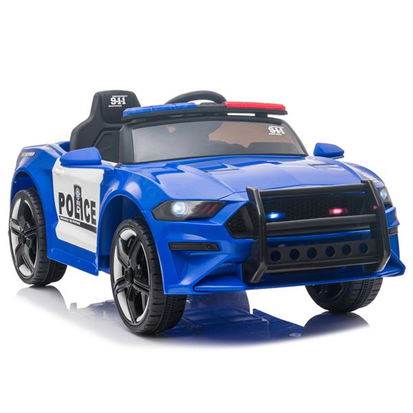 Kid Ride in Police Car - Police Sports Car - 2.4GHZ Remote Control Car - LED Lights - Siren - Microphone
