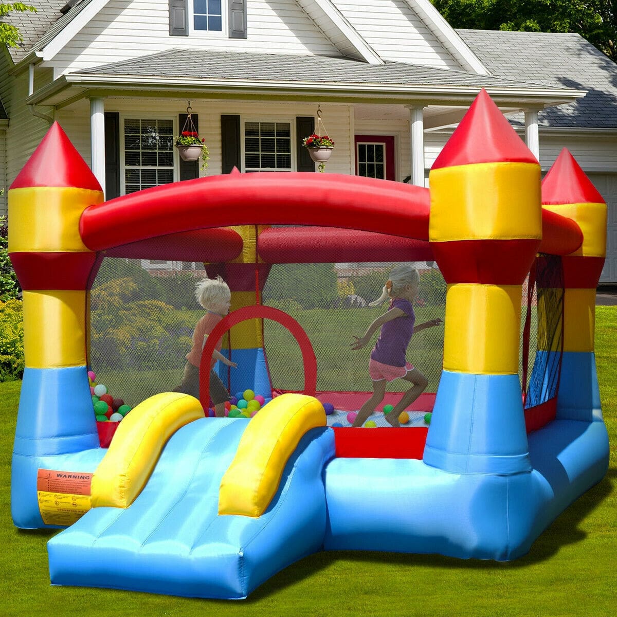 Inflatable Bounce House - Kids Inflatable Playhouse Trampoline -  Blow Up Bounce House for Kids with Blower - EZInflatable  Castle
