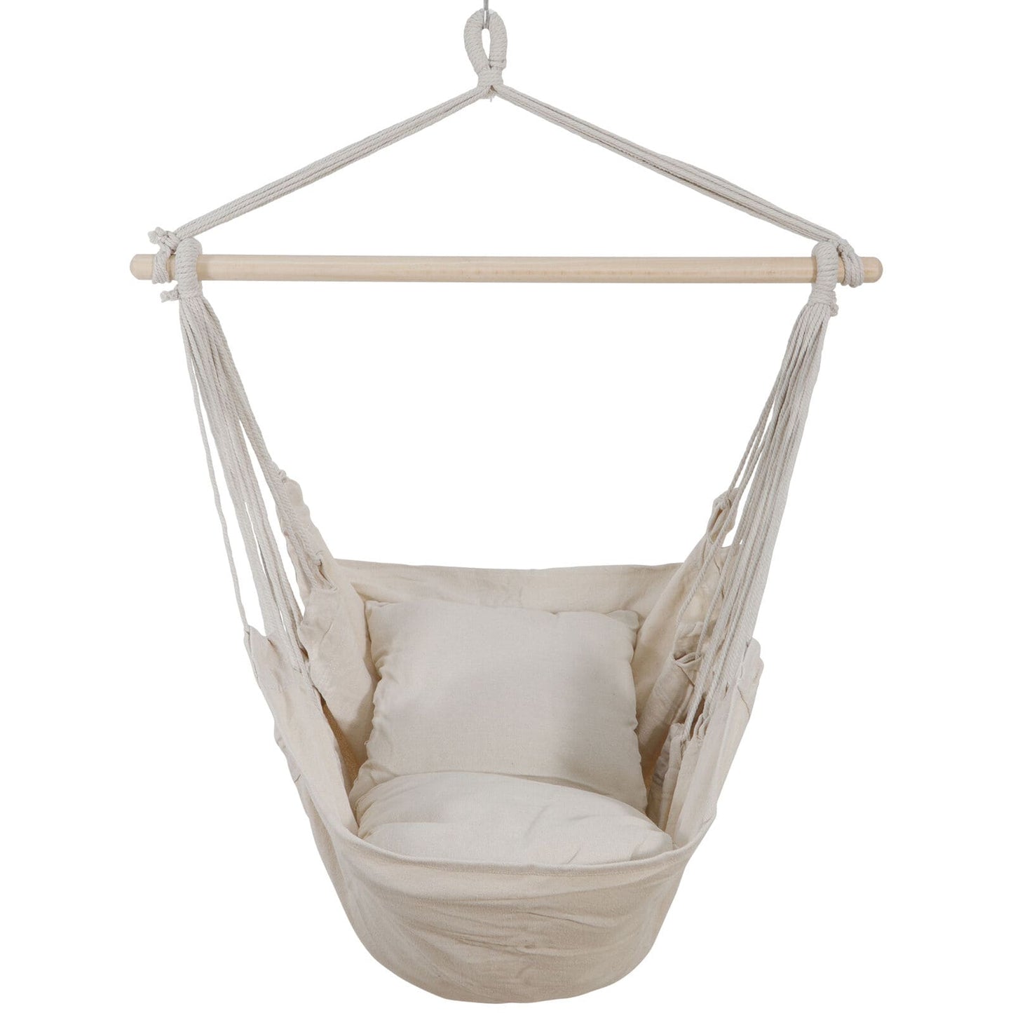 Hammock Chair Swing - Porch Hammock Swing - Hanging Chair - Outdoor, Beige, Netting