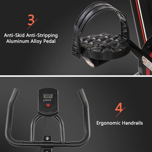 Home Exercise Bike - Black Spinning Bike with 8kg Flywheel - Adjusted Back and Forth Exercise Bike