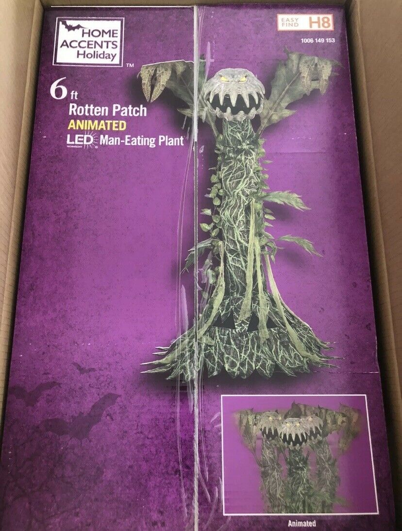 6ft Man Eating Plant Animatronic New In Box for Halloween - Animated Man Eating Plant - Animatronic Halloween Decoration