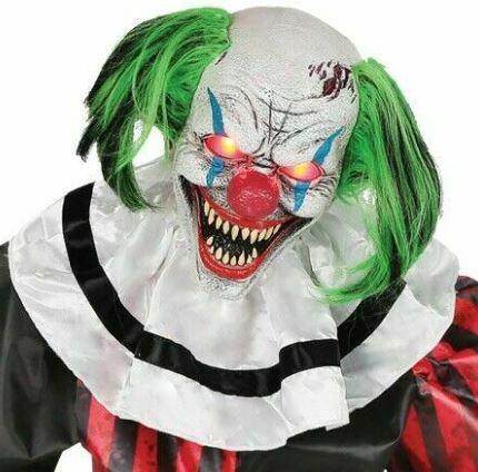 Uncommon Crouching Clown Red Animated Prop Circus Carnival Animatronic Halloween Prop - Animatronic Halloween Decoration - Animated Prop Circus Carnival Crouching Clown