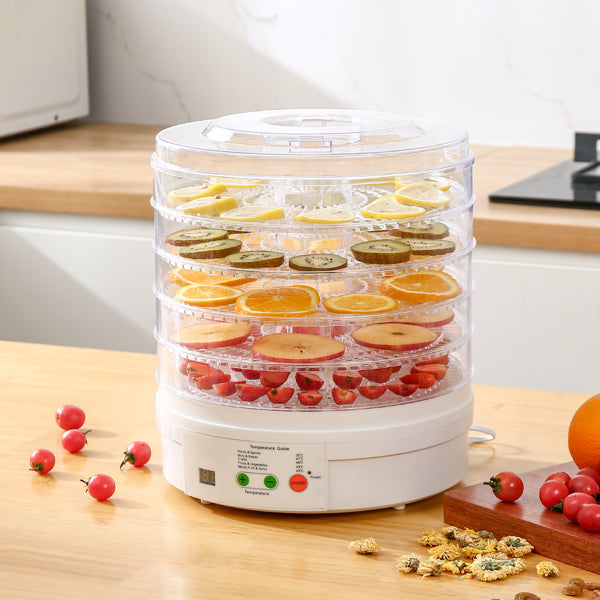 5 Food Dehydrator -11.4-Inch Transparent Trays - Adjustable Temperature Control - Create Dried Snacks for The Family