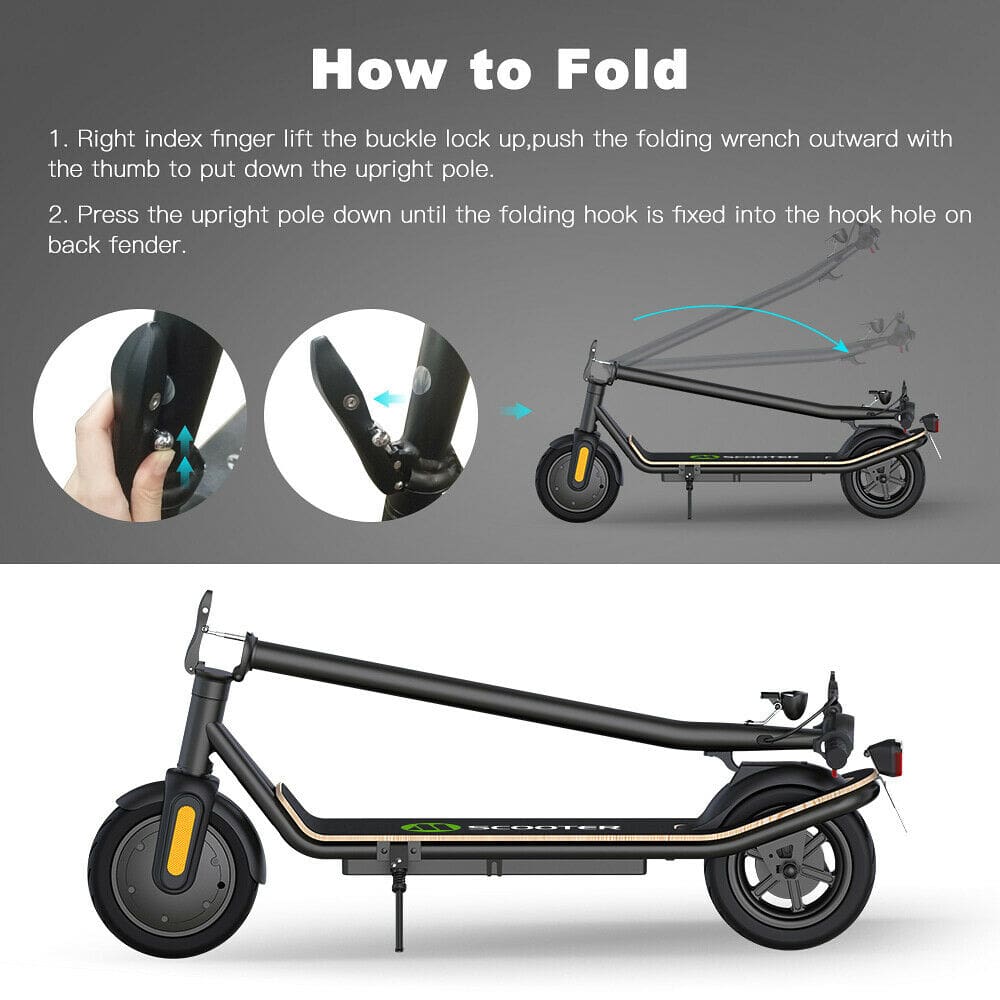 MegaWheels - Folding Electric Scooter for Adult - Kick E-Scooter - Safe Urban Electric Scooter