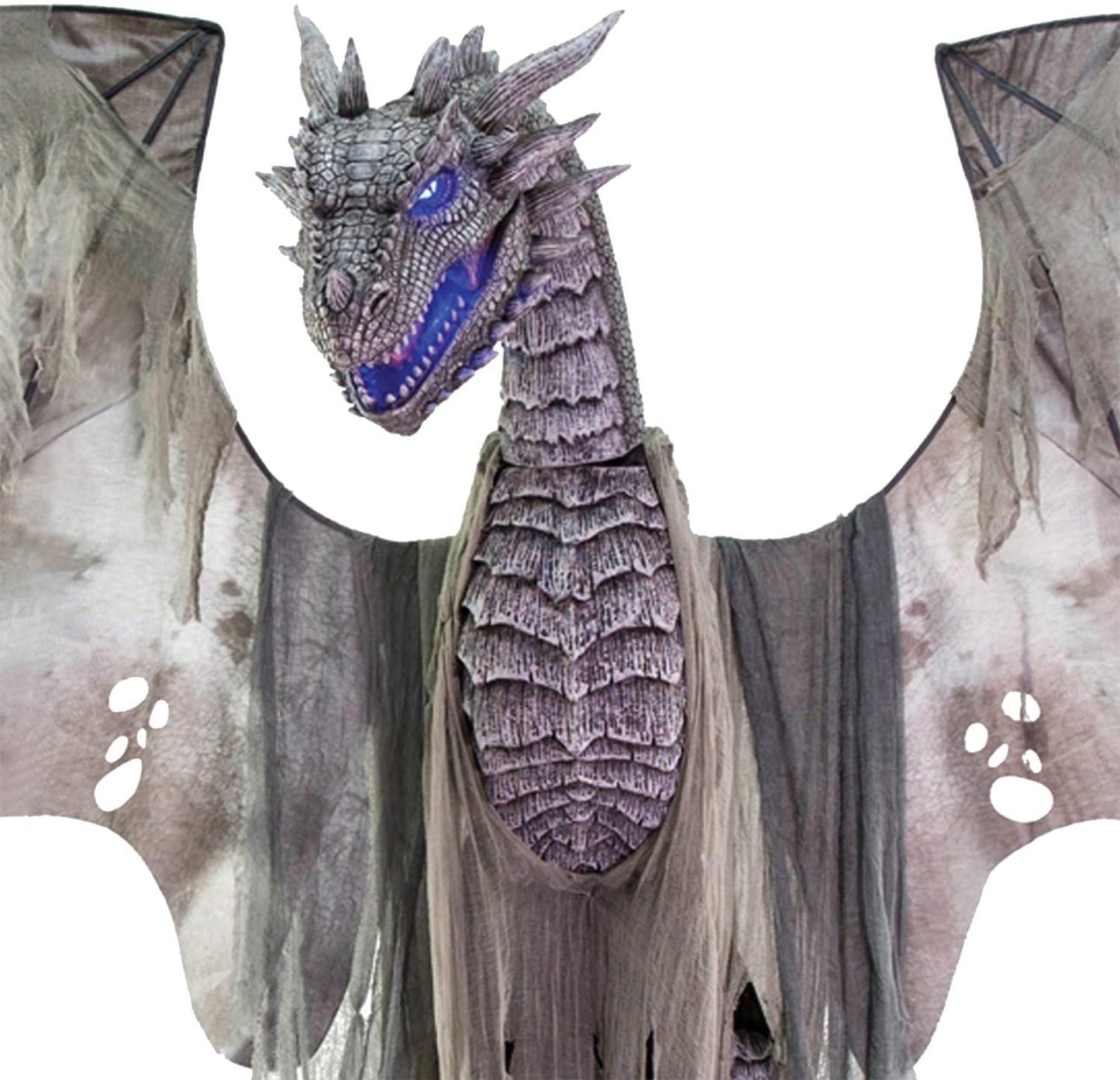 Winter Dragon Animated Prop 7' Animatronic Halloween Decoration - Animated Halloween Dragon - Dragon Halloween Decoration - Animatronic Dragon Decoration