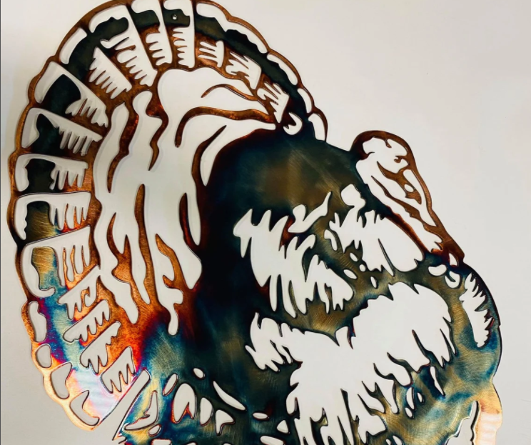 Turkey Silhouette Northwoods Metal Wall Art -