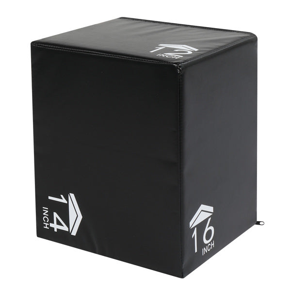 12"x14"x16" Foam Plyometric Box - 3 in 1  High-Density Heavy Duty Foam Jumping Box - Platform for Home Gym Fitness Black
