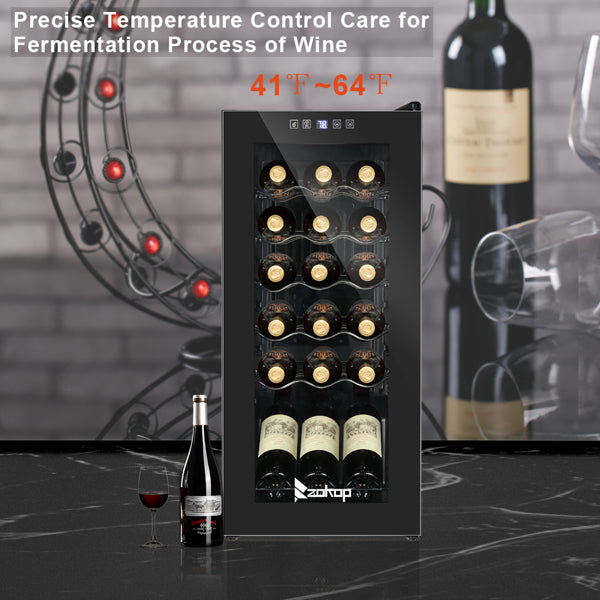 18 Bottle Refrigerated Wine Cabinet - Modern Wine Cabinet - Wine Storage Refrigerator Cabinet