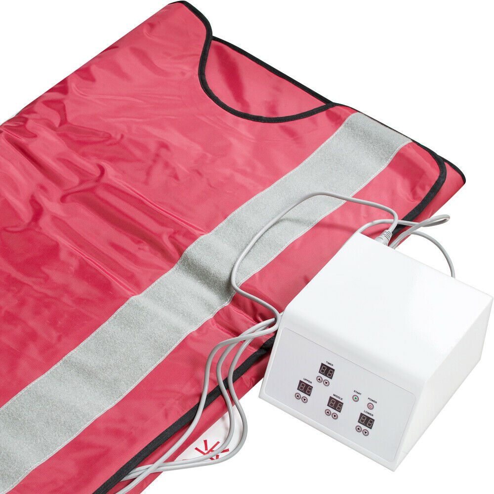 BodyShaper - 3 Zones Far Infrared Sauna Blanket - Slimming Tourmaline Jade Stones - Home Detox Spa