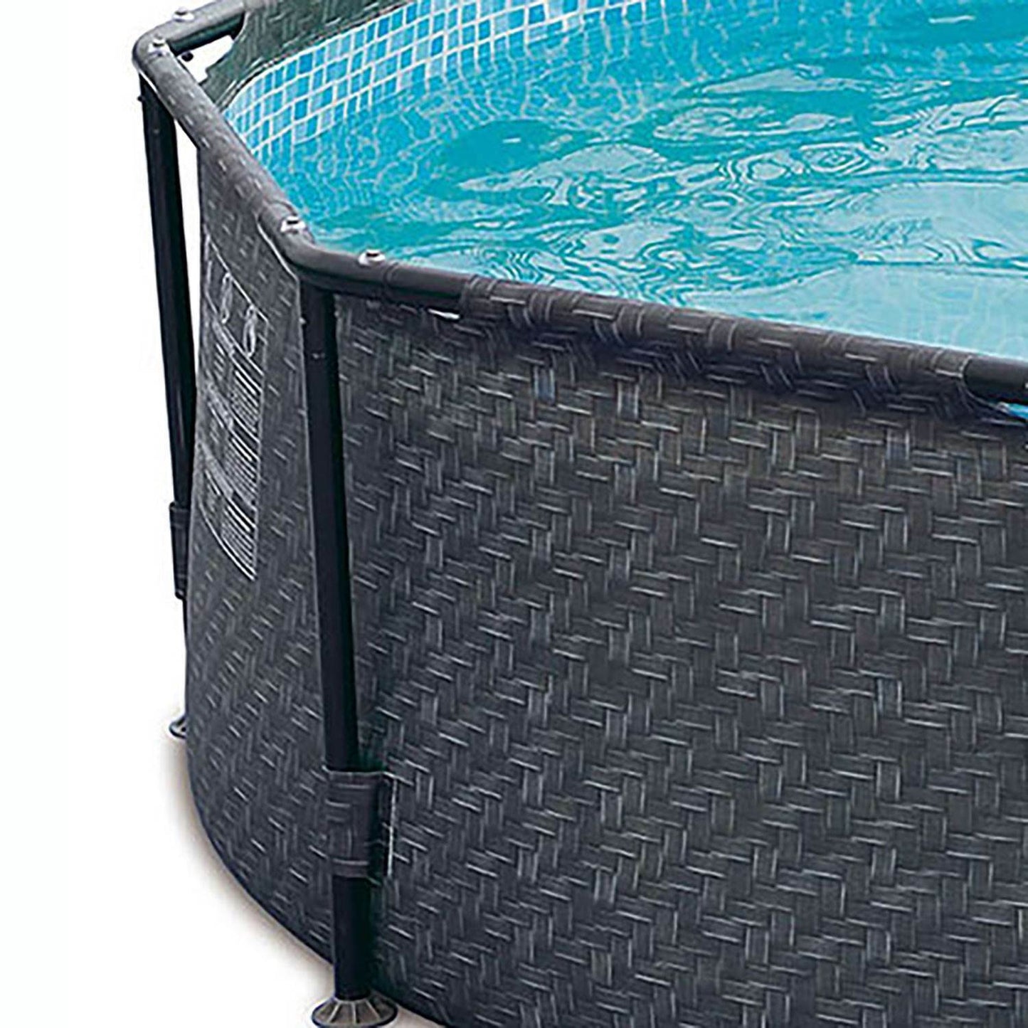 SummerWaves - 10ft - 12ft Above Ground Round Frame Swimming Pool Set - Above Ground Pool with Pump