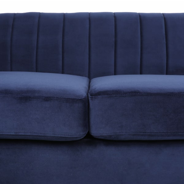 Modern Velvet 3 Seater Sofa - Modern Glam Sofa - Velvet Dark Green Sofa - Velvet Dark Blue