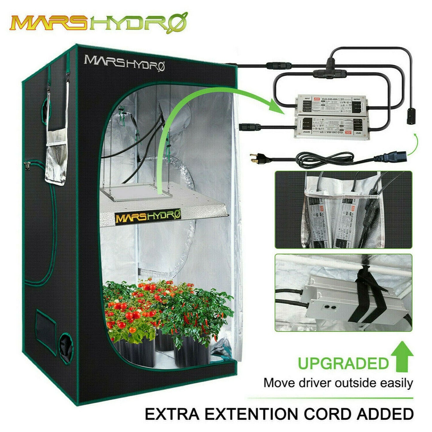 Mars Hydro - LED Grow Light - Full Spectrum Home Tent Kits
