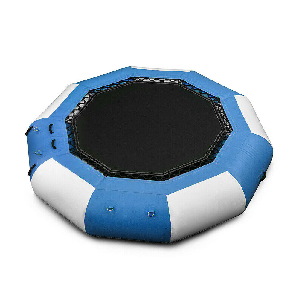 10ft Inflatable Water Trampoline - Floating Water Trampoline - Floating Water Bouncer - Swim Platform Max. 400kg - AquaBounce