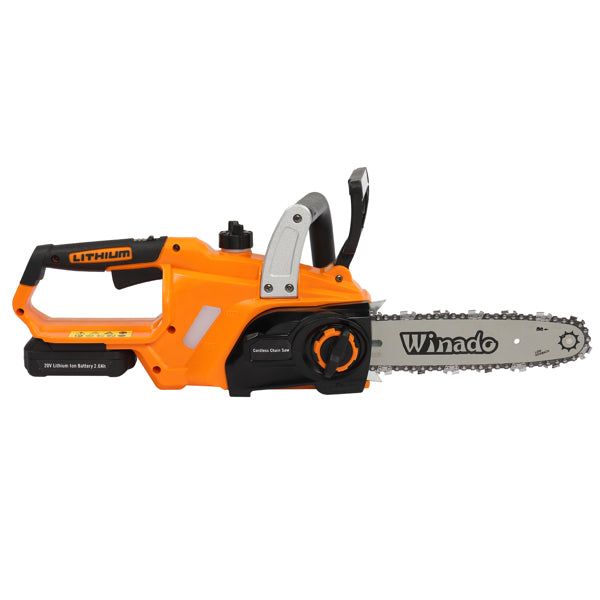 20V 10in 2.0AH Cordless Lithium Battery with Fast Charging Dock Charging Saw Orange - Fast Charging Dock Wood Cutter - Power Share Cordless Chainsaw