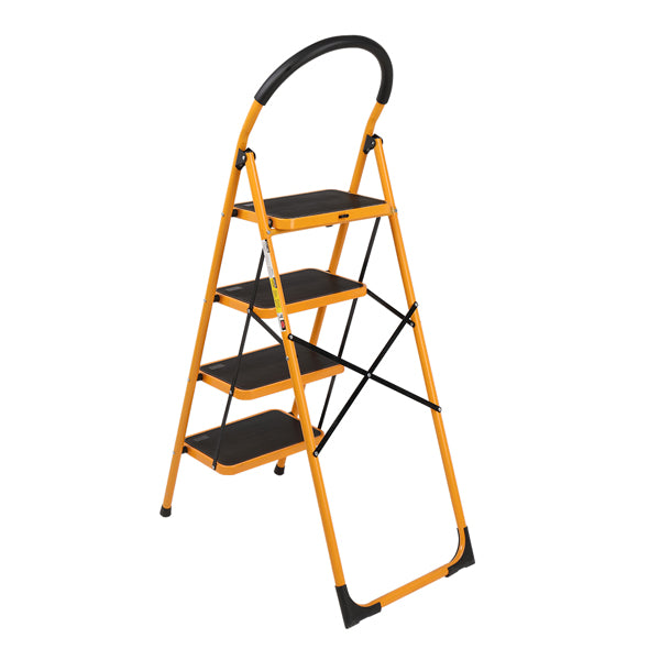 4 Step Ladder Folding Step Stool - Lightweight Ladder with Handgrip Anti-Slip - Wide Pedal