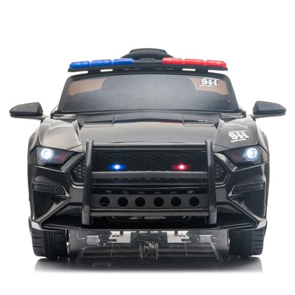 Kid Ride in Police Car - Police Sports Car - 2.4GHZ Remote Control Car - LED Lights - Siren - Microphone