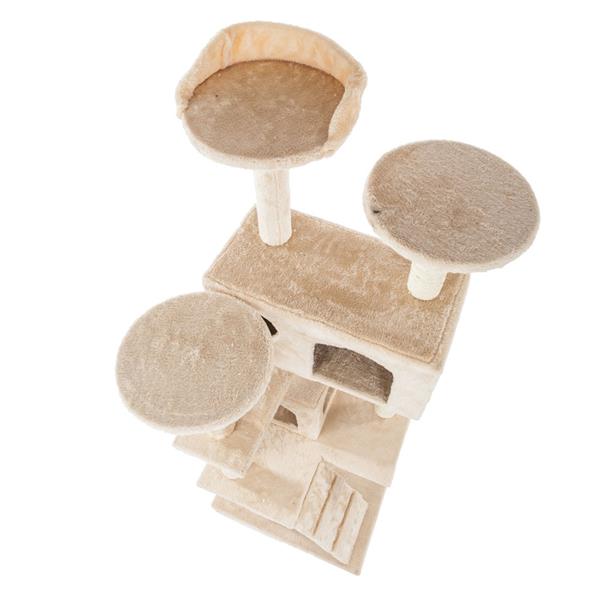 52" Cat Tree House - Cat Climb Tree - Cat Tower Beige