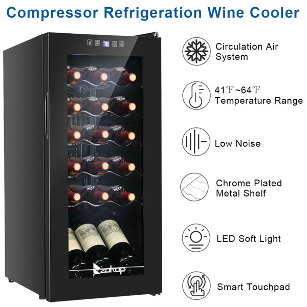 18 Bottle Refrigerated Wine Cabinet - Modern Wine Cabinet - Wine Storage Refrigerator Cabinet