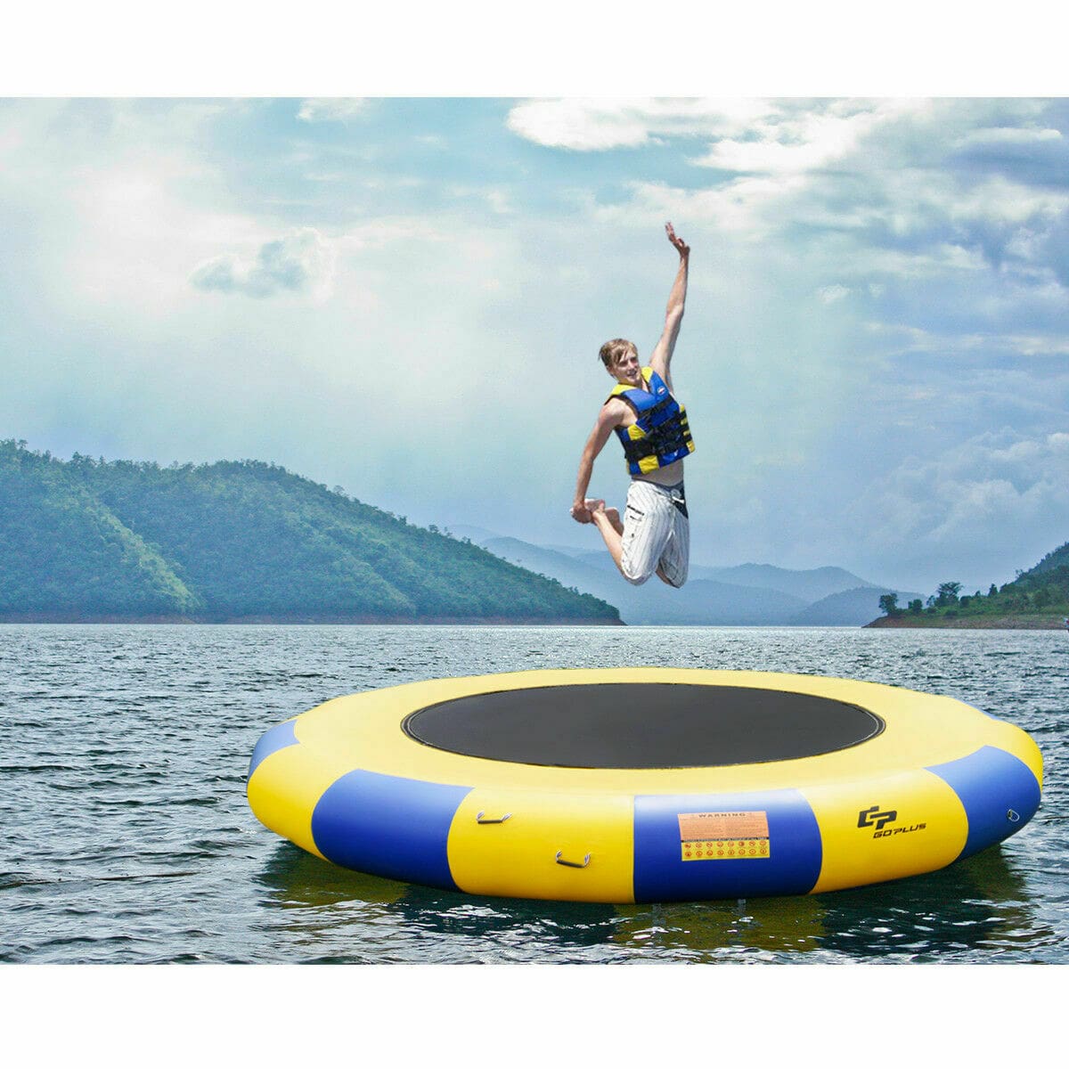 15ft Inflatable Water Trampoline - Floating Water Trampoline - Inflatable Water Trampoline - WaterBounce -