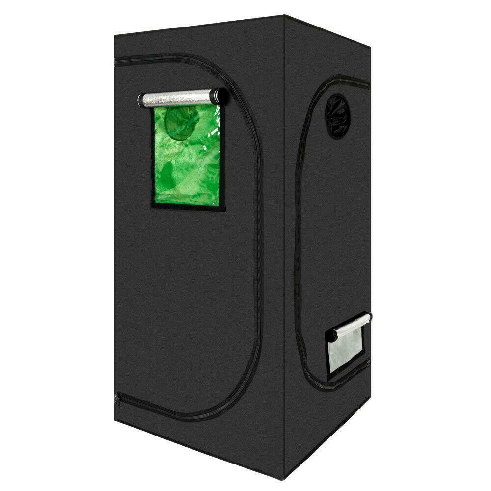 HydroponicsGrow - Hydroponics Grow Tent - 100% Reflective Mylar Non-Toxic Indoor Room with Green Window
