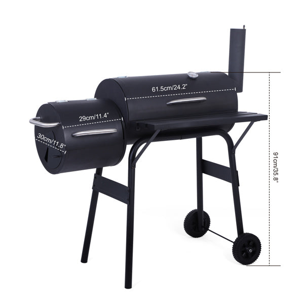 Charcoal Grill - Barbecue Grill with Offset Smoker -  Barbecue Grill for Patio - Picnic Outdoor Camping Cooking