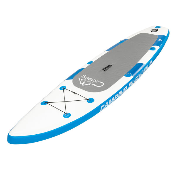 11 ft Inflatable Stand Up Paddle Board - Inflatable Surfboard Blue and White - Traveling Board for Surfing