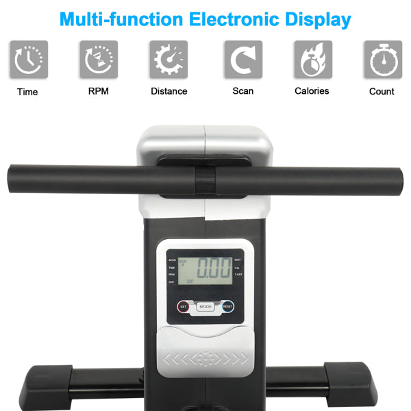 Rowing Machine - 8 Level Adjustable Resistance Home Rowing Machine - Foldable Home Rowing Machine Device - Rowing Machine with LCD Display