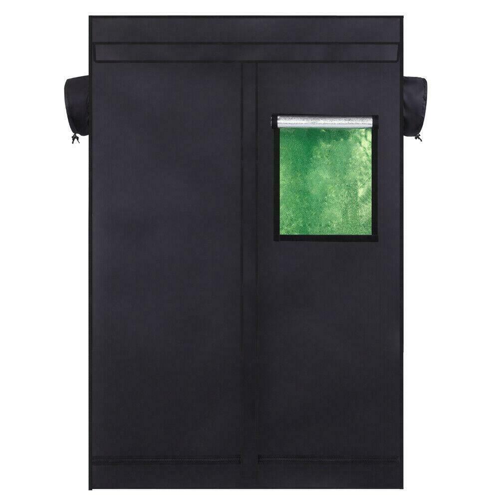 HydroponicsGrow - Hydroponics Grow Tent - 100% Reflective Mylar Non-Toxic Indoor Room with Green Window