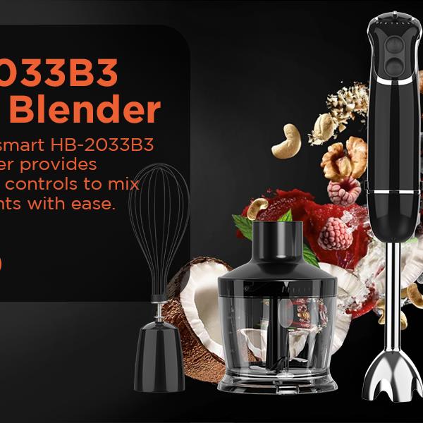 KOIOS 4-in-1 hand blender - Smart Electric Hand Immersion Blender - Blender with 12-Speed Stick