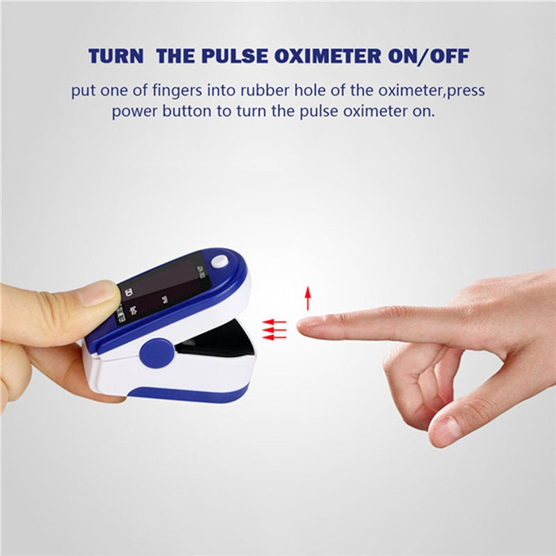 Finger Pulse Oximeter - Blood Oxygen Meter - Pulse Ox