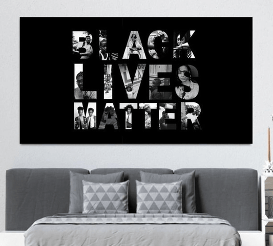 Black Lives Matter Wall Art - Canvas 1 Piece Framed -Print Gift Idea - Painting Poster 1 Panel