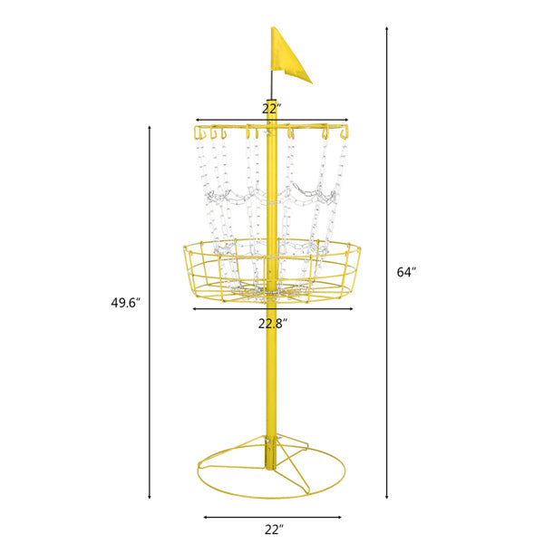 Frisbee Golf Basket - Pro Disc Golf Basket - Portable Metal Disc Golf Basket Target Set - Flying Discs Golf Baskets for Indoor