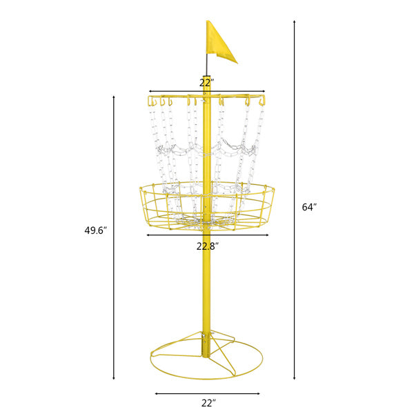 Frisbee Golf Basket - Pro Disc Golf Basket - Portable Metal Disc Golf Basket Target Set - Flying Discs Golf Baskets for Indoor