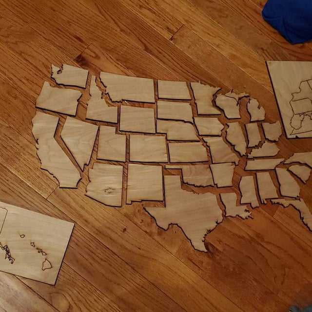 Rustic Push Pin Map - US Travel Map - Decorative US Map - Wooden USA Map