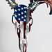 American Flag Style Deer Metal Wall Art - Gift for Hunter - America Flag Deer Metal Art - Hunting Décor - Hunting Art