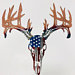 American Flag Style Deer Metal Wall Art - Gift for Hunter - America Flag Deer Metal Art - Hunting Décor - Hunting Art