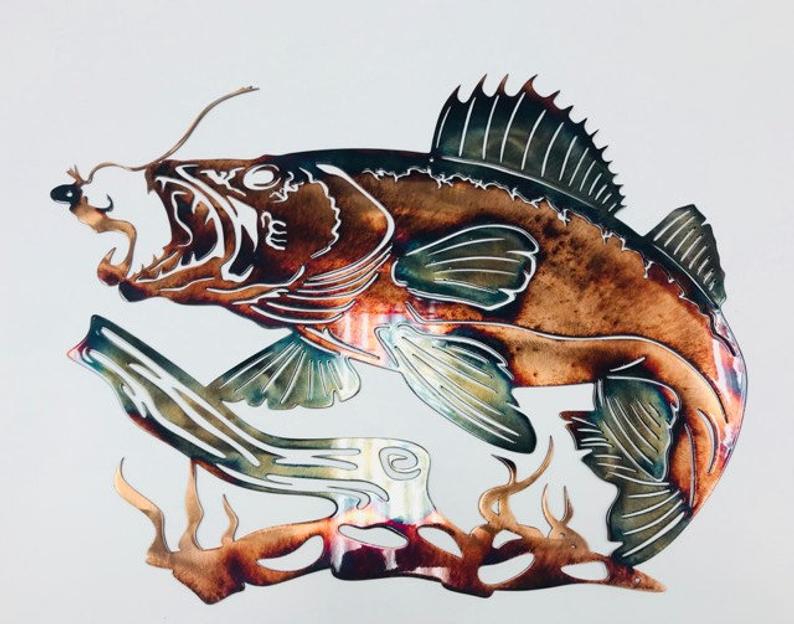 Walleye Metal Wall Art - Fishing Décor - Fishing Wall Art - Walleye Art - Hunting Art