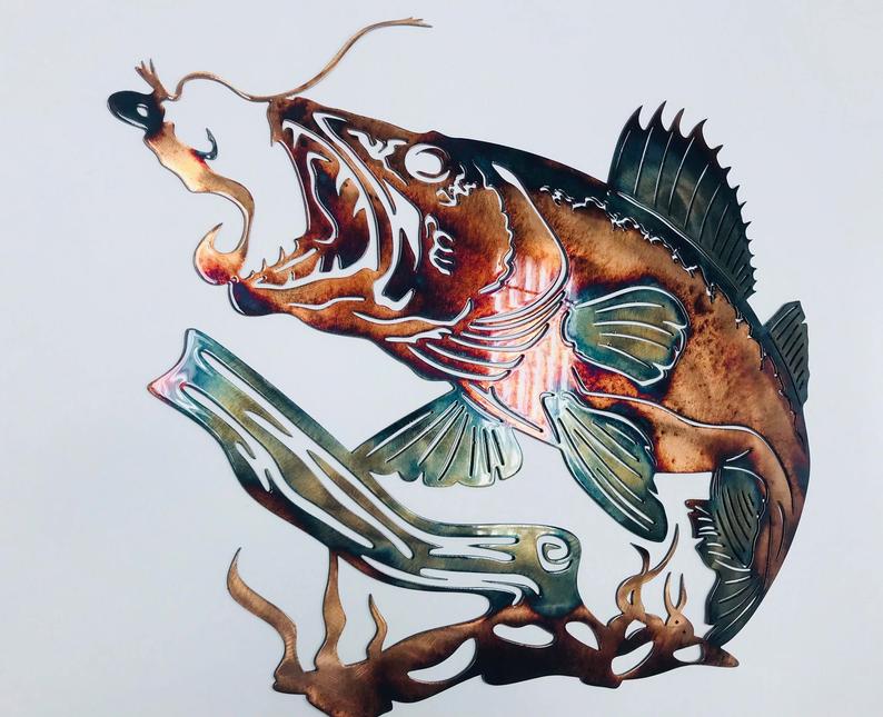Walleye Metal Wall Art - Fishing Décor - Fishing Wall Art - Walleye Art - Hunting Art
